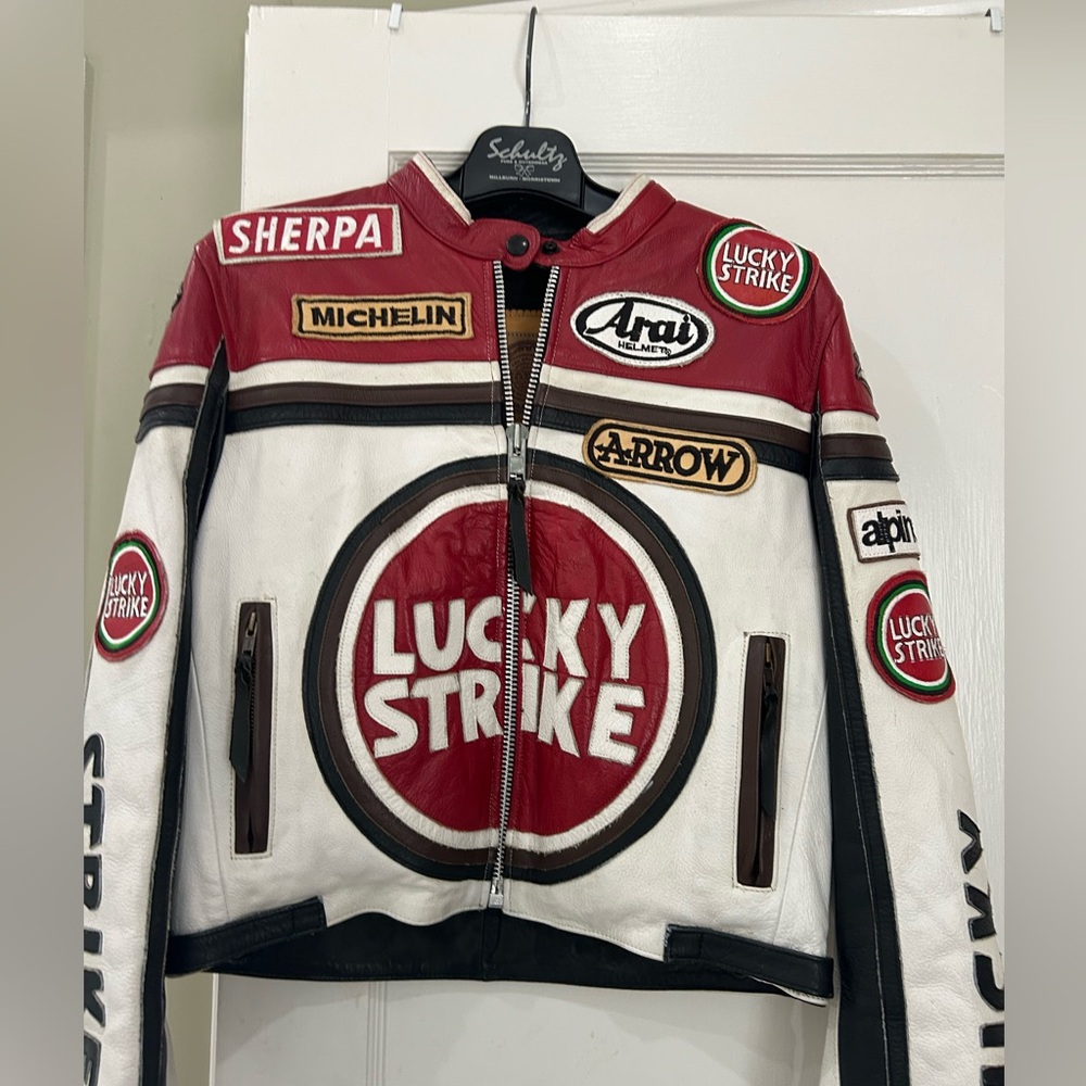 Vintage Mordo Lucky Strike Leather Racing Jacket
